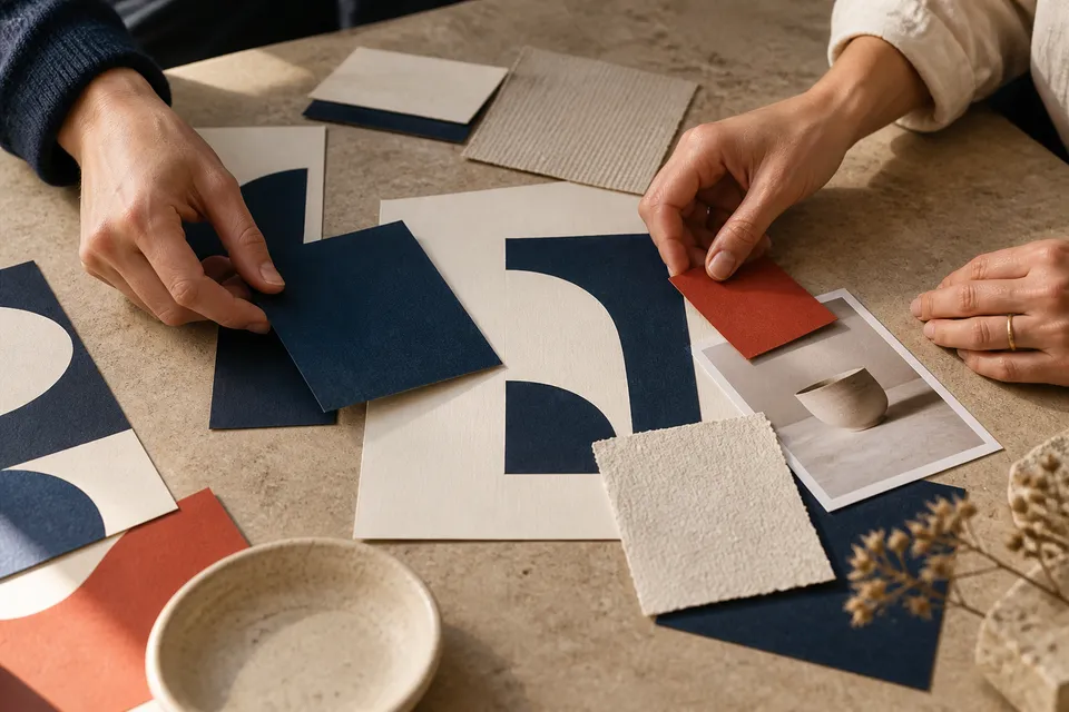 Recherche d’identité visuelle à partir de couleurs, de papiers et de photographies